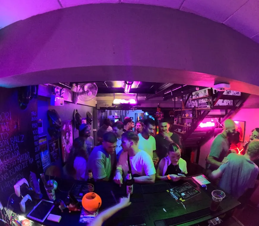 Welcoming entrance to Highscore Bar